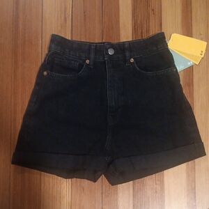 NWT H&M Black Denim Shorts